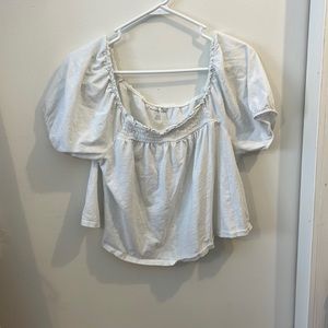 american eagle white short sleeve shirt